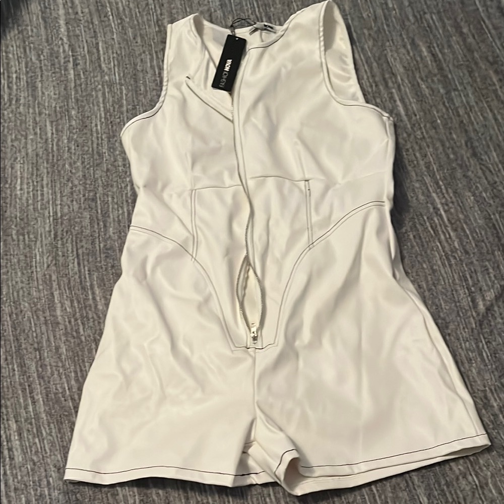 Pleather Sleeveless Jumpsuit
